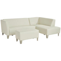 GARTENSET 3-teilig Lederlook 3-teilig  - Hellgelb, Design, Textil (230/164cm) - Livetastic