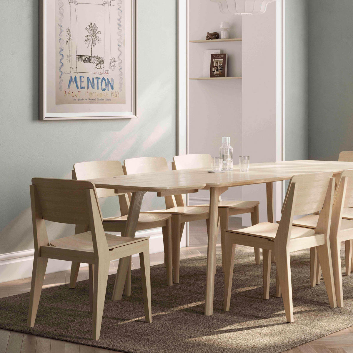 ESSTISCH Echtholz  Holz rechteckig Naturfarben  - Naturfarben, Design, Holz (368/80/198cm) - Livetastic