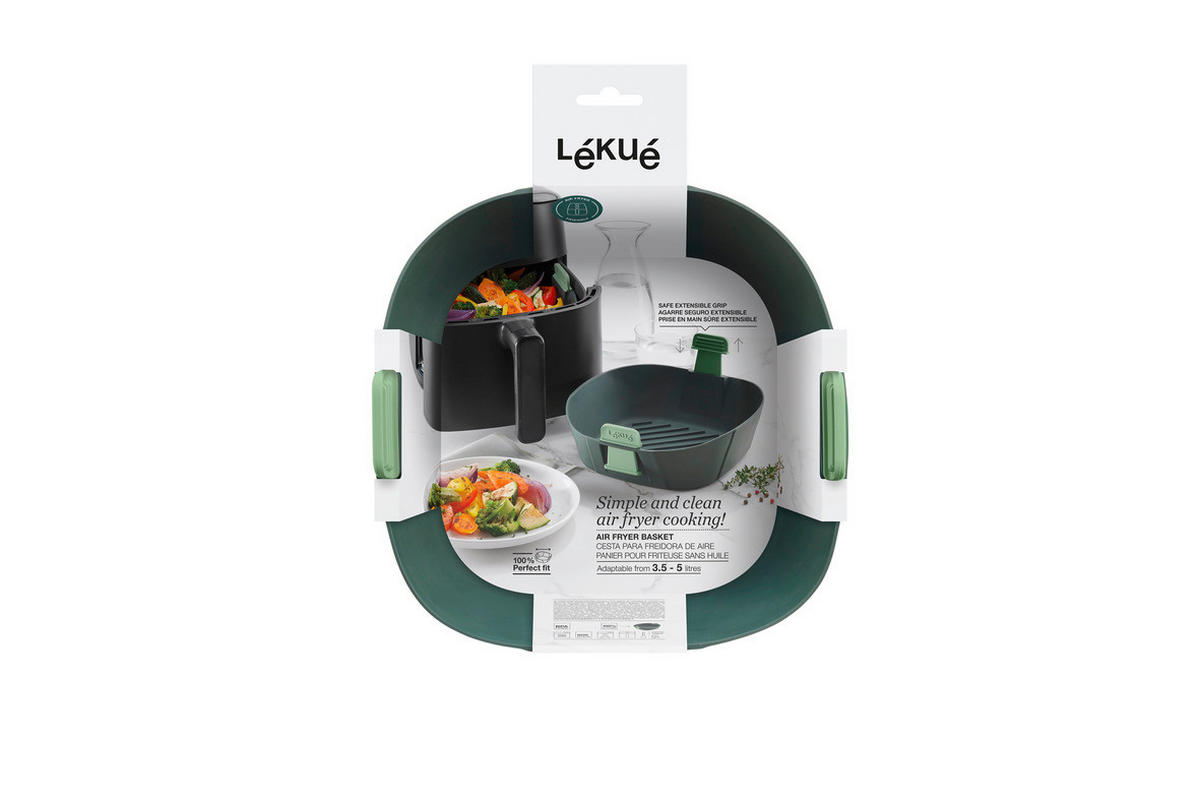 KOŠARA ZA CVRTJE - siva, Basics, umetna masa (22/8,5/22cm) - LEKUE