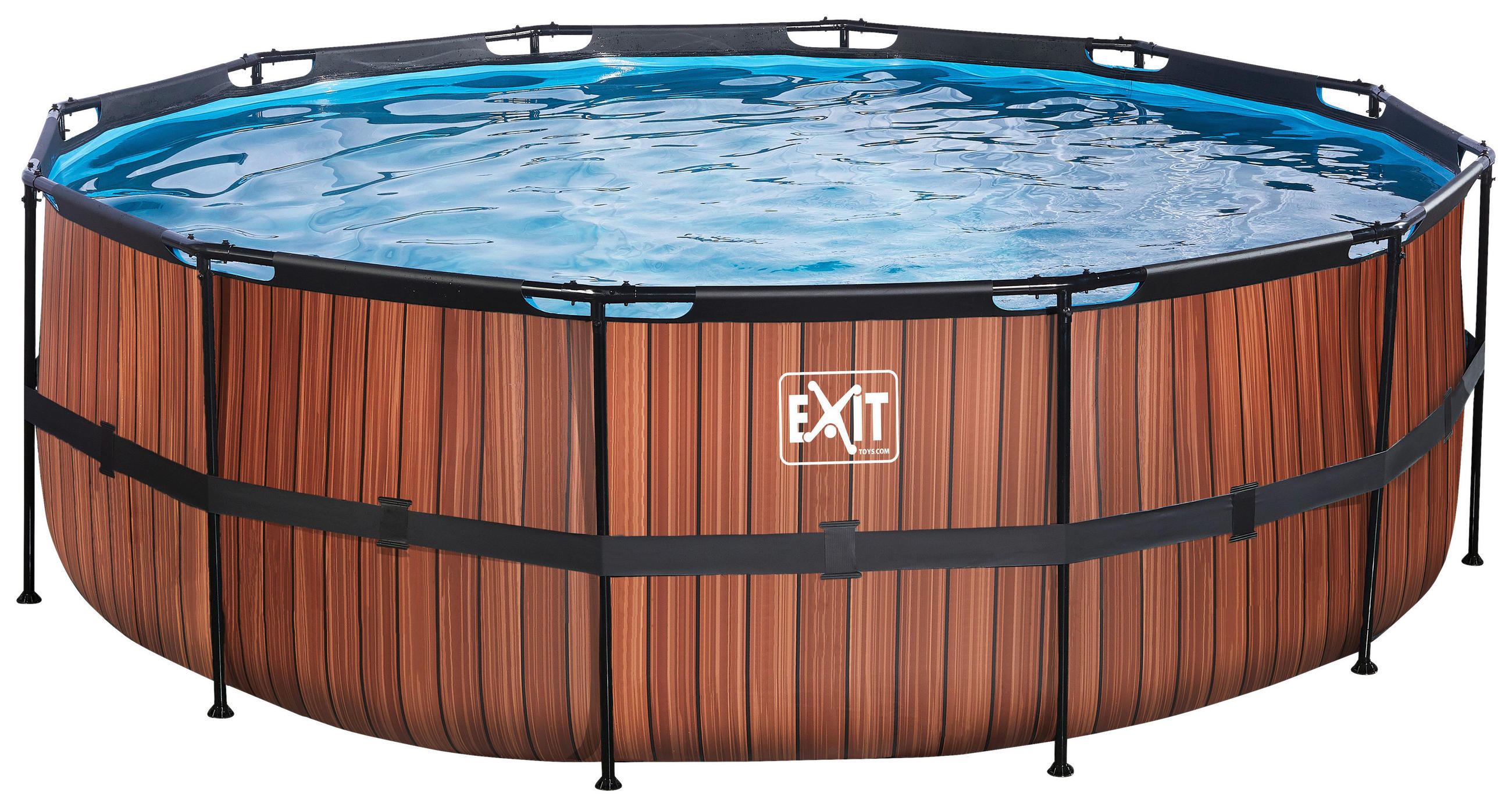 EXIT POOL WOOD 427X122 Wood 427/122 cm  - Braun, KONVENTIONELL, Metall (427/122cm) - EXIT Toys