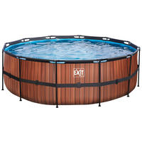 EXIT POOL WOOD 427X122 Wood 427/122 cm  - Braun, KONVENTIONELL, Metall (427/122cm) - EXIT Toys