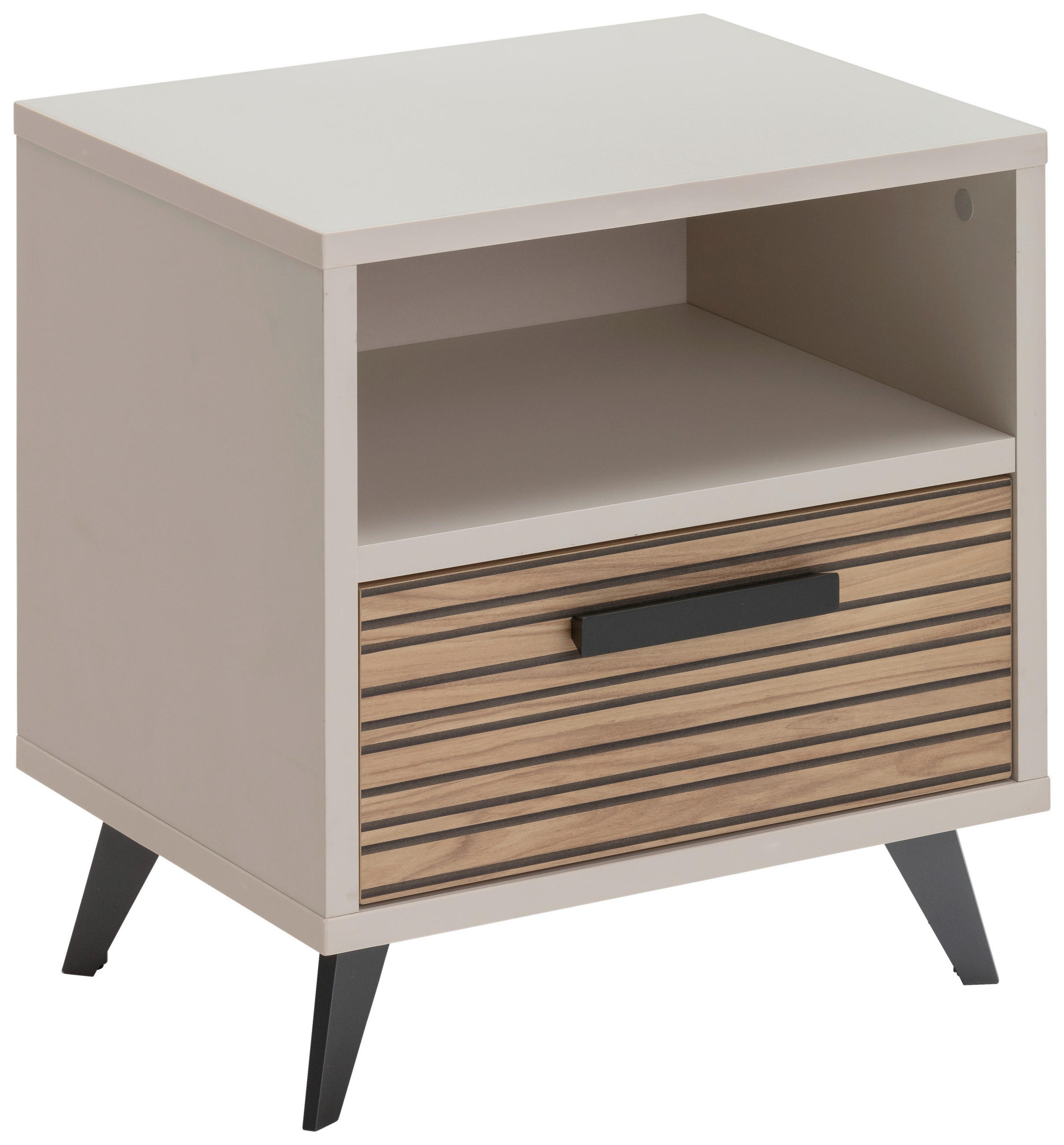 NACHTTISCH 50/55/41 cm  in Kaschmir  - Kaschmir/Anthrazit, Konventionell, Holzwerkstoff/Kunststoff (50/55/41cm) - Xora