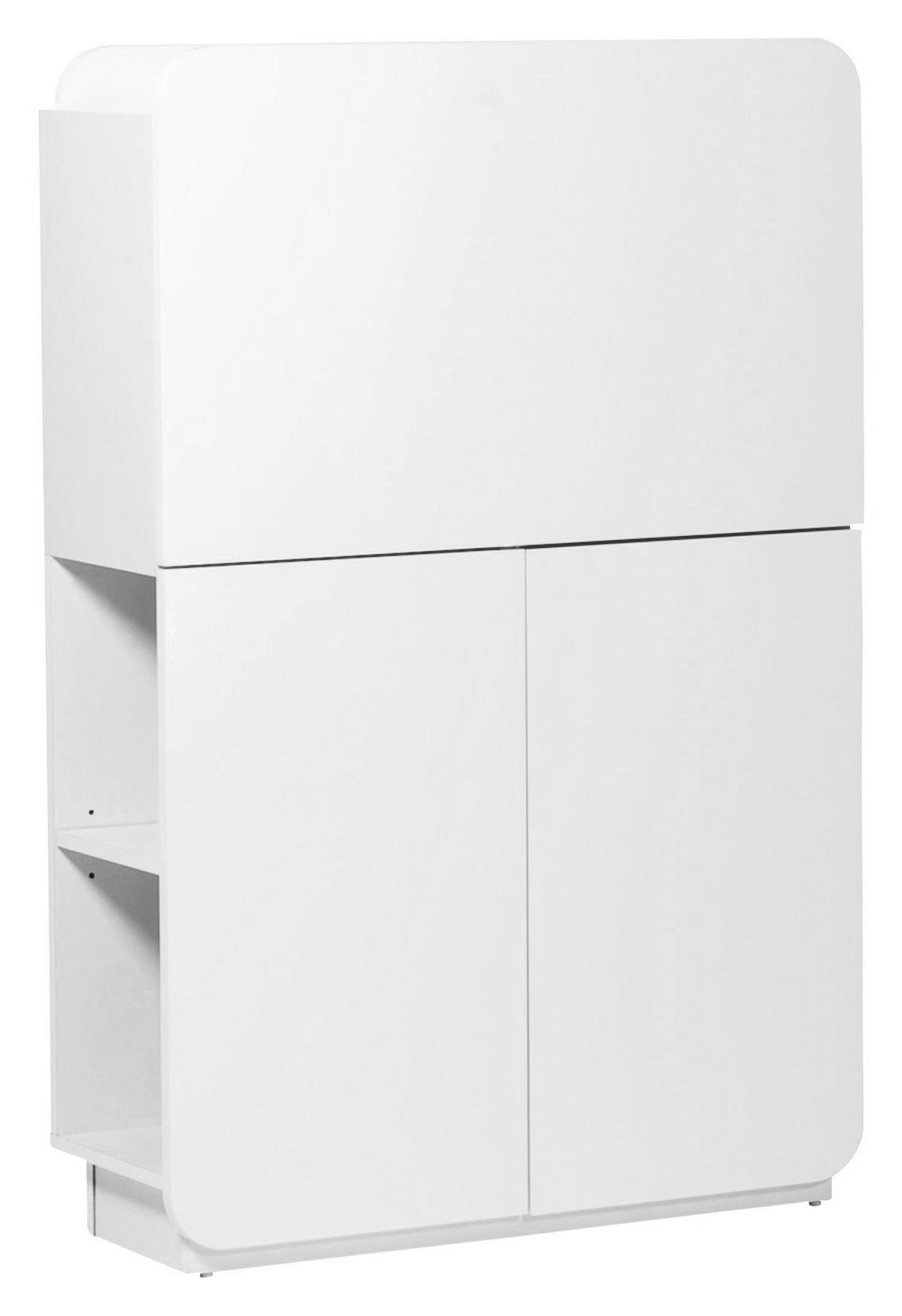 SEKRETÄR in Holzwerkstoff  - Weiss, Design, Holzwerkstoff (80/28/120cm)