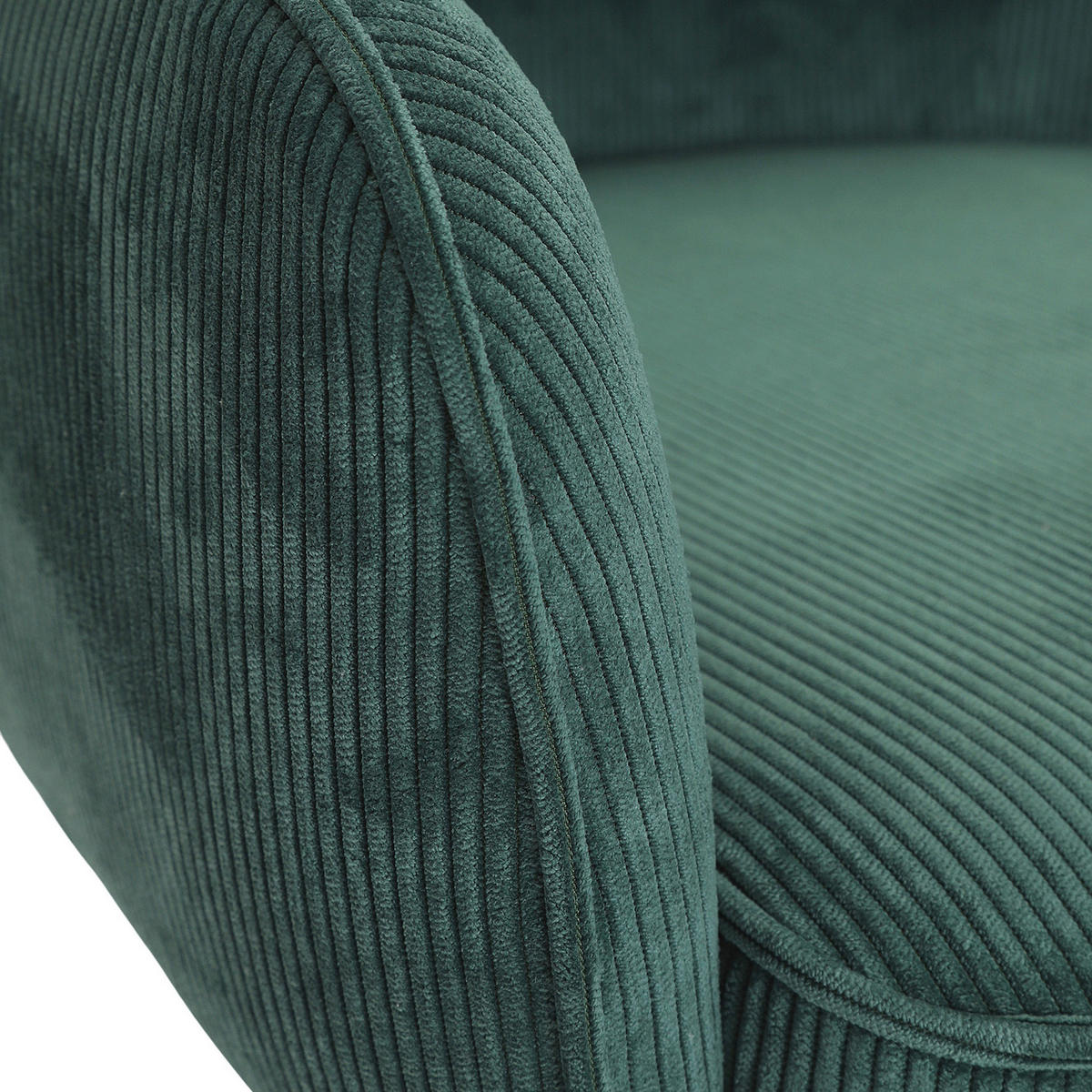 BARHOCKER Cord Grün Stoffauswahl, Sitzfläche 360° drehbar  - Schwarz/Grün, Design, Textil/Metall (54/98-120/58cm) - Novel