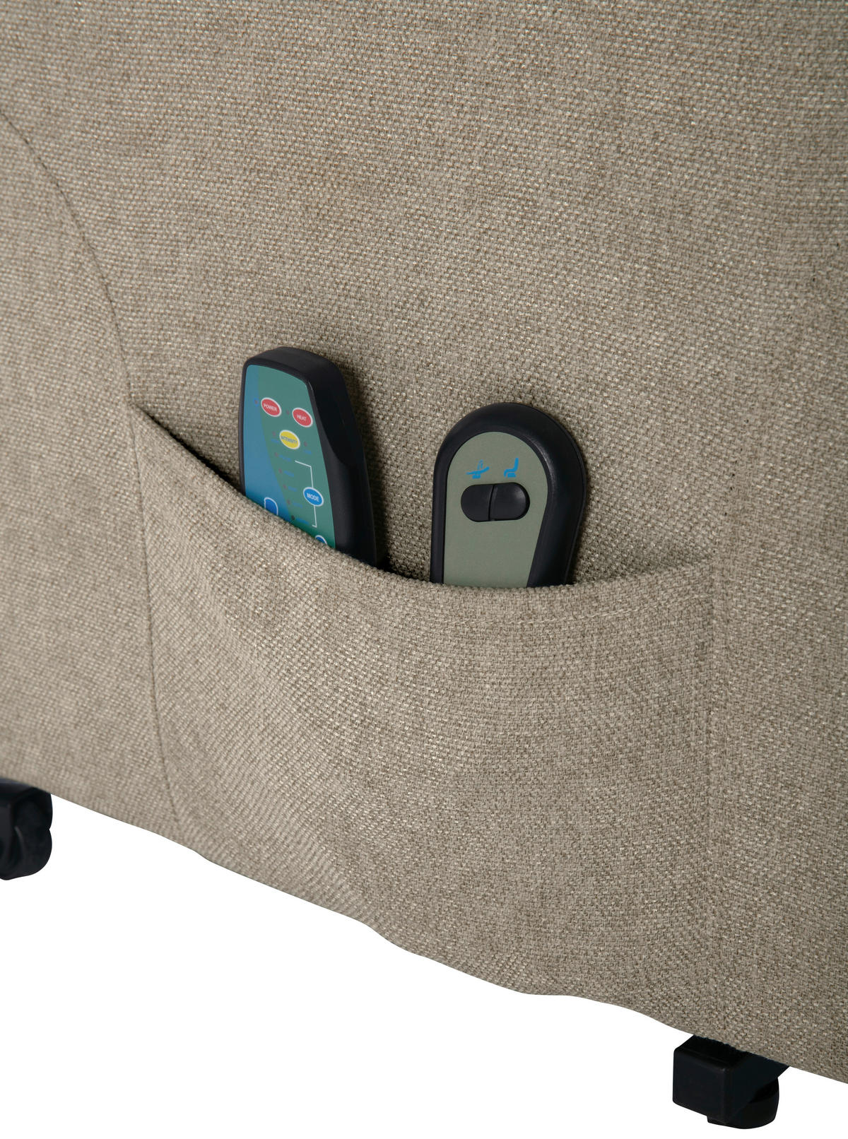 MASSAGESESSEL Mikrofaser Naturfarben    - Schwarz/Naturfarben, KONVENTIONELL, Kunststoff/Textil (72/102/86cm) - MID.YOU