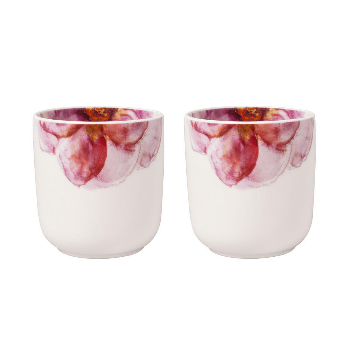 SET ŠALICA    Rose Garden   - bijela/ružičasta, Basics, keramika (8,5/8,5/9cm) - Villeroy & Boch