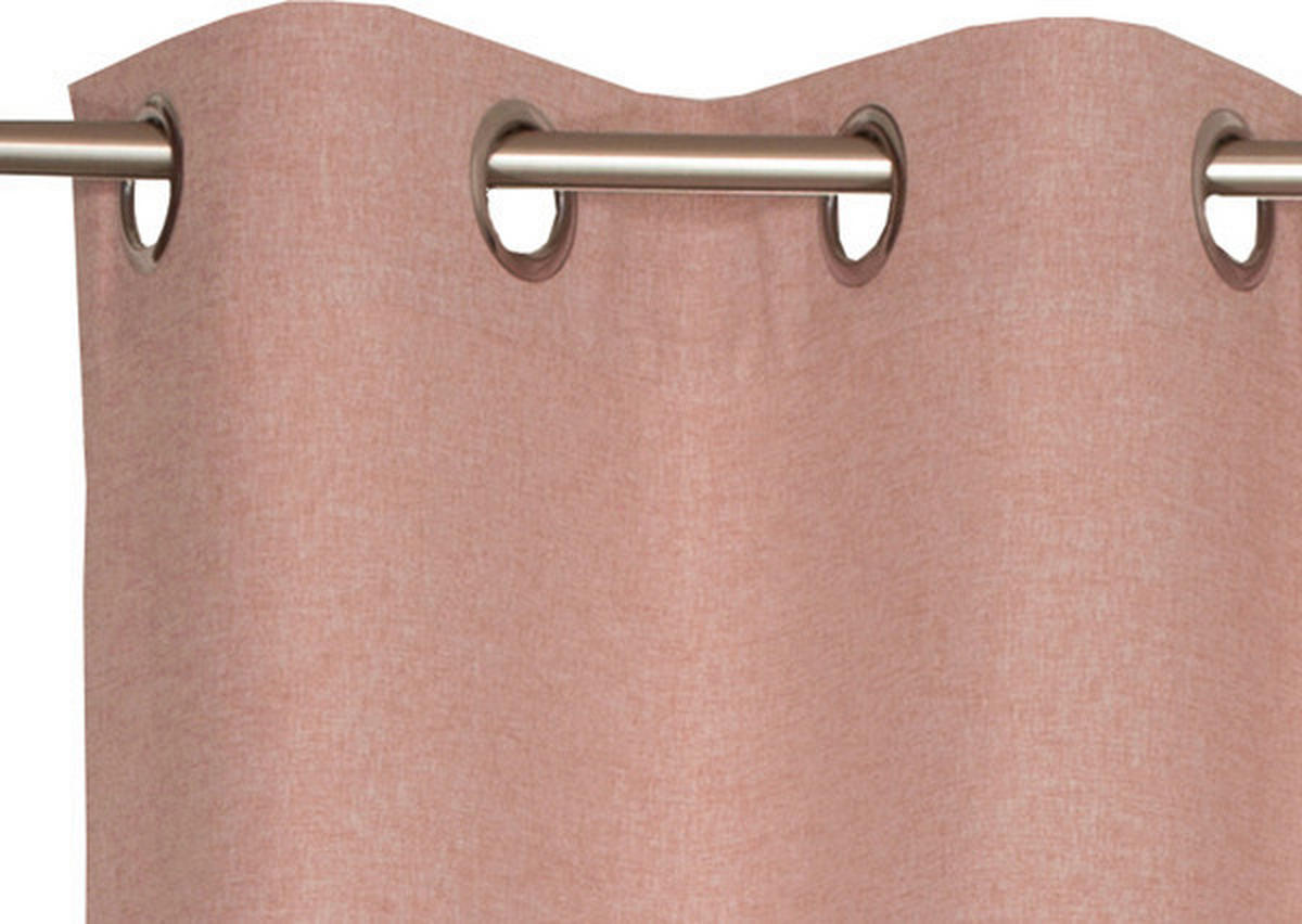 ZÁVĚS S OČKY, neprůsvitné, 140/250 cm - starorůžová, Basics, textil (140/250cm) - Esprit
