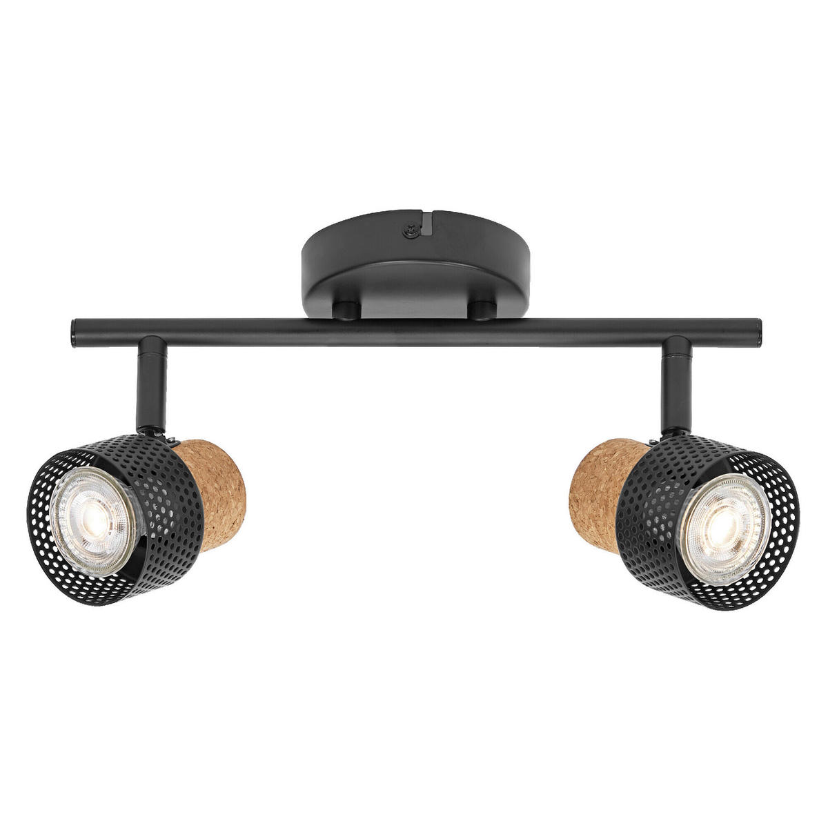 LED-STRAHLER 33,8/10/13,6 cm   - Schwarz, Basics, Holz/Metall (33,8/10/13,6cm) - Osram