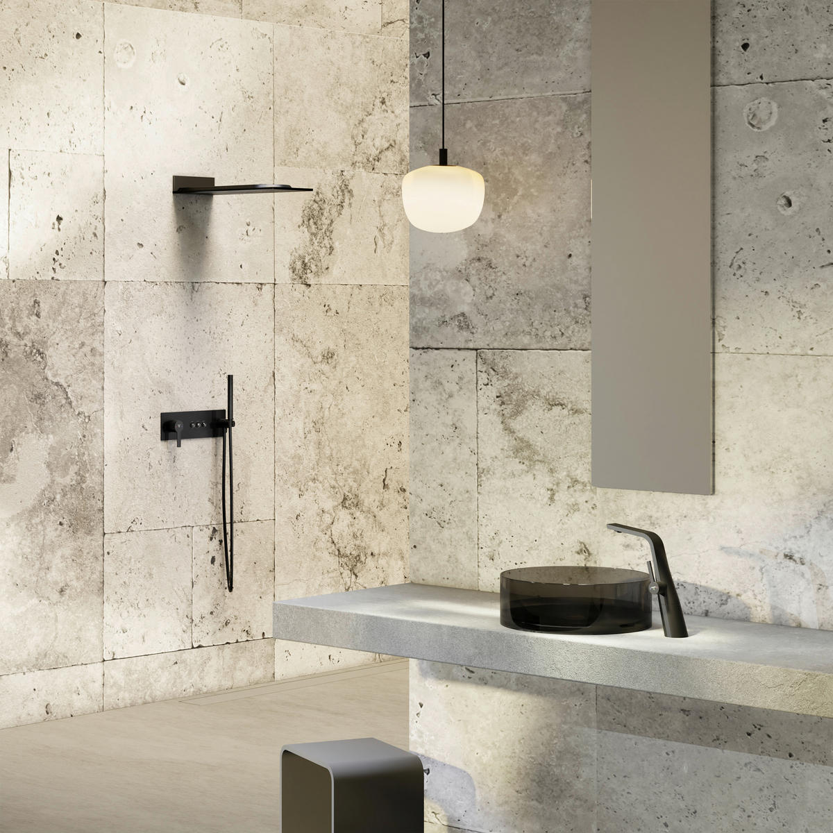 WASCHTISCHARMATUR 260 1700 1 S  - Schwarz, MODERN, Metall (6,1/27,9/23,7cm)