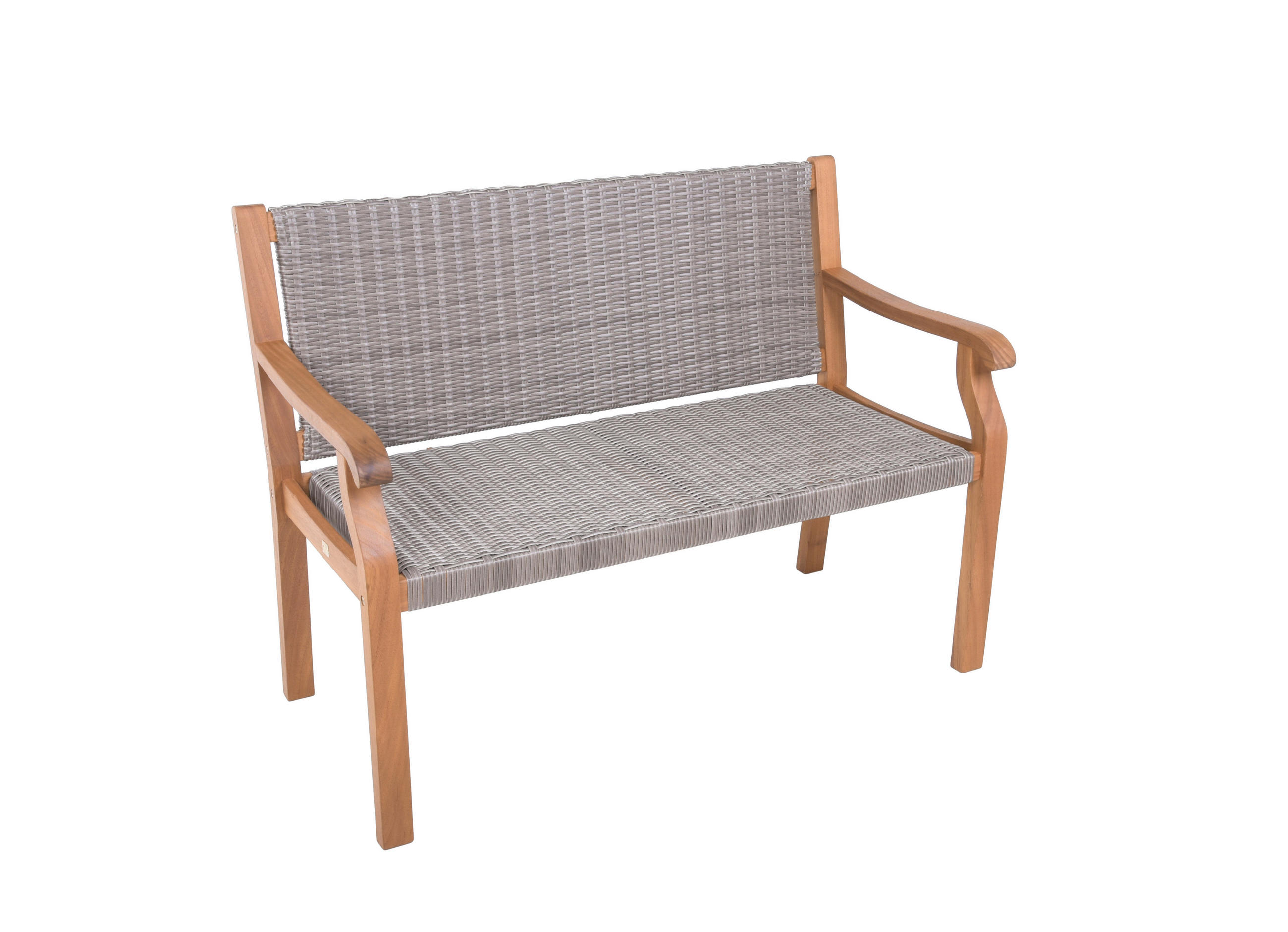 GARTENBANK 60/90/120 cm Eukalyptusholz   - Braun/Grau, MODERN, Holz/Kunststoff (60/90/120cm) - Gardenson