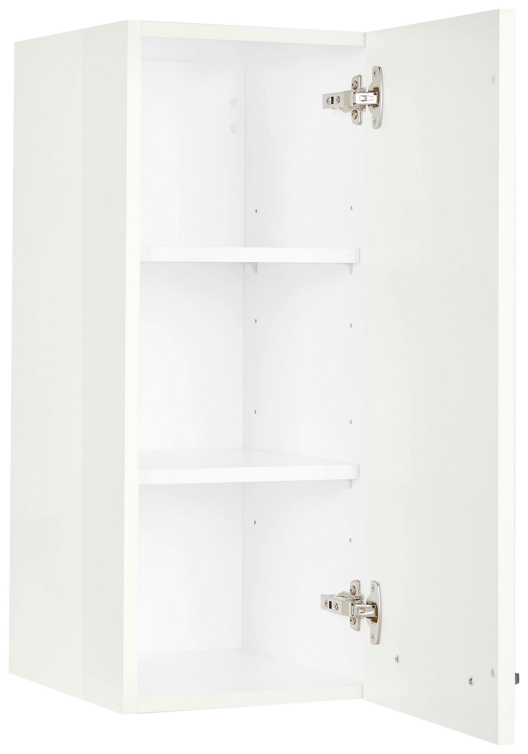 KÜCHENOBERSCHRANK 30/72/35 cm  in Weiß Hochglanz  - Edelstahlfarben/Weiß Hochglanz, MODERN, Holzwerkstoff/Metall (30/72/35cm) - Nobilia