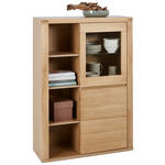HIGHBOARD Alteiche 98/140/38 cm - Alteiche/Grau, KONVENTIONELL, Glas/Holz (98/140/38cm) - Voleo