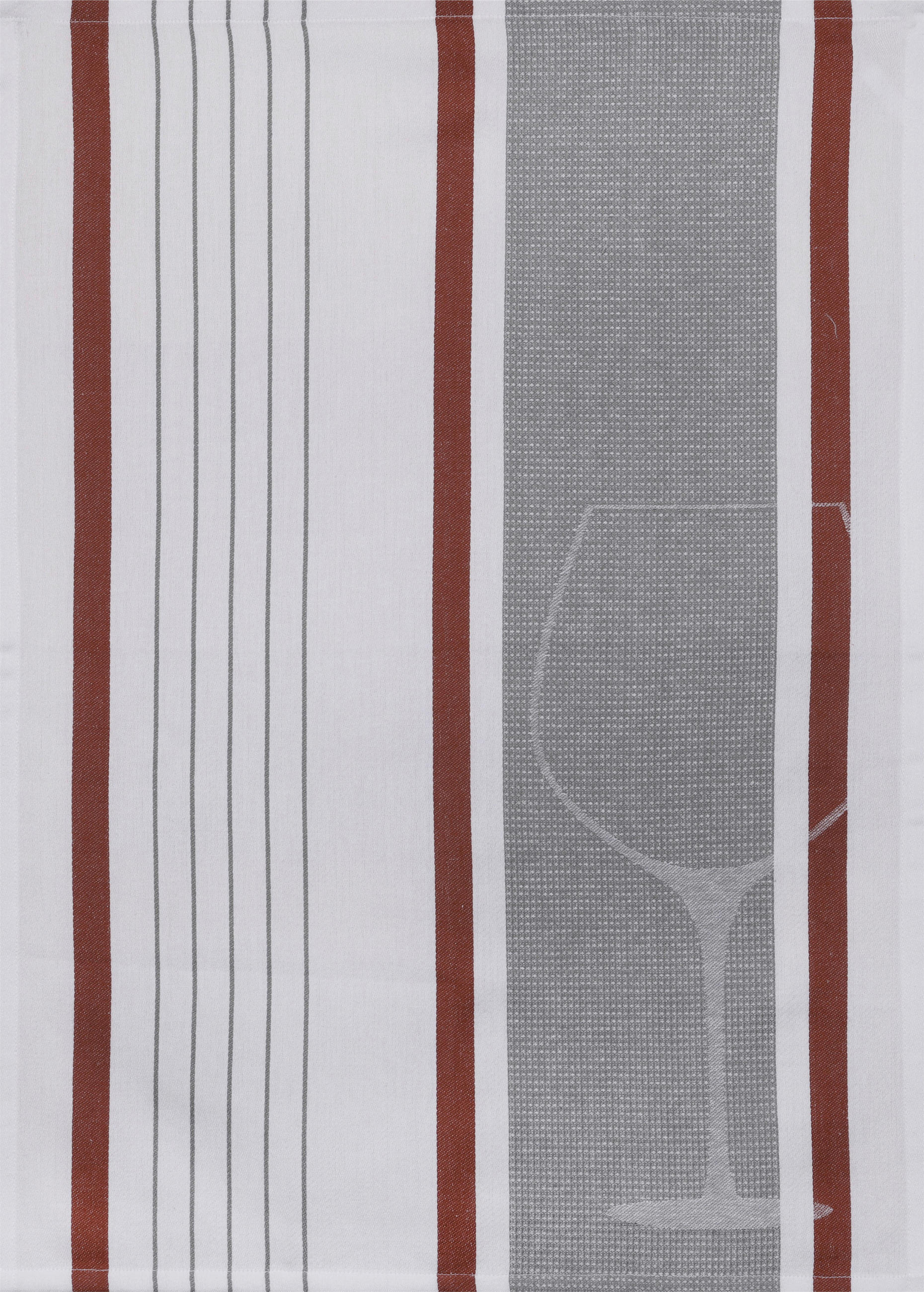 GESCHIRRTUCH-SET Rot, Weiß, Hellgrau  - Rot/Hellgrau, Basics, Textil (50/0,5/70cm)