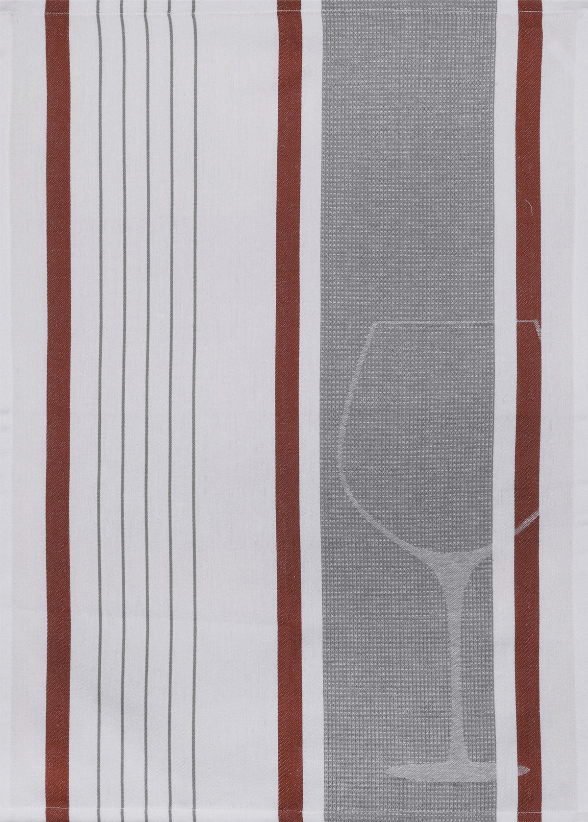 GESCHIRRTUCH-SET Rot, Weiß, Hellgrau  - Rot/Hellgrau, Basics, Textil (50/0,5/70cm)