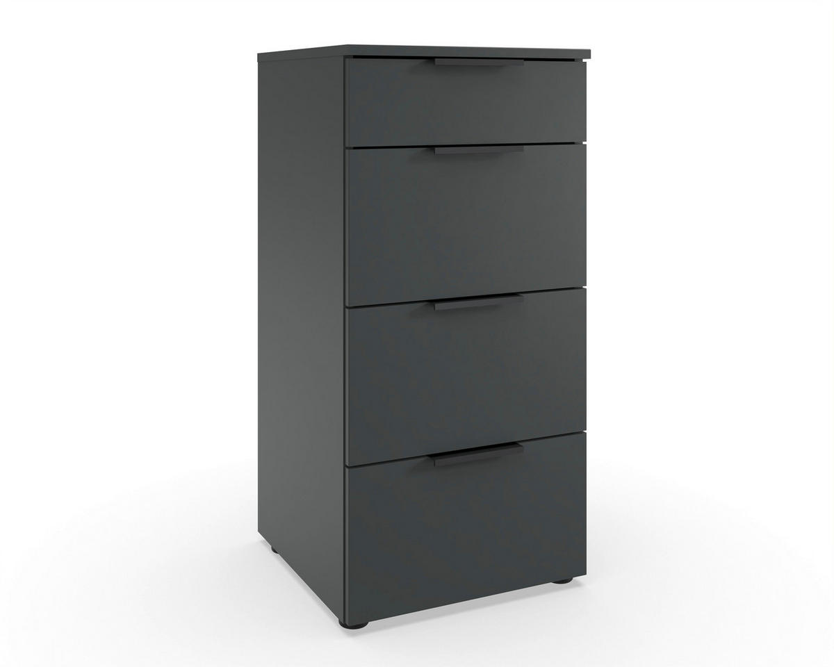 KOMMODE 41/84/41 cm  in Graphitfarben  - Graphitfarben/Schwarz, Design, Holzwerkstoff/Kunststoff (41/84/41cm) - Hom`in