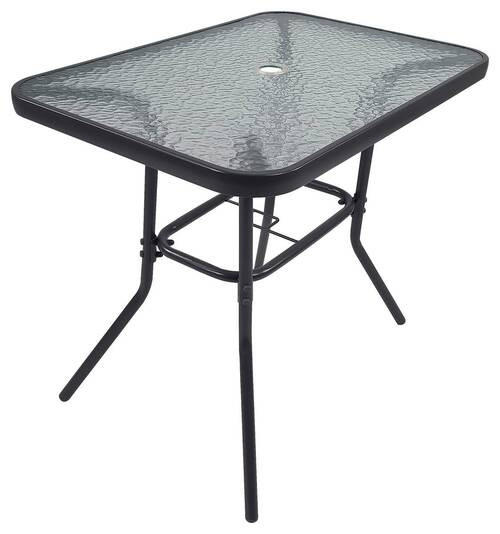 GARTENTISCH 80/55/70 cm Metall, Glas  - Anthrazit, Basics, Glas/Metall (80/55/70cm) - Gardenson