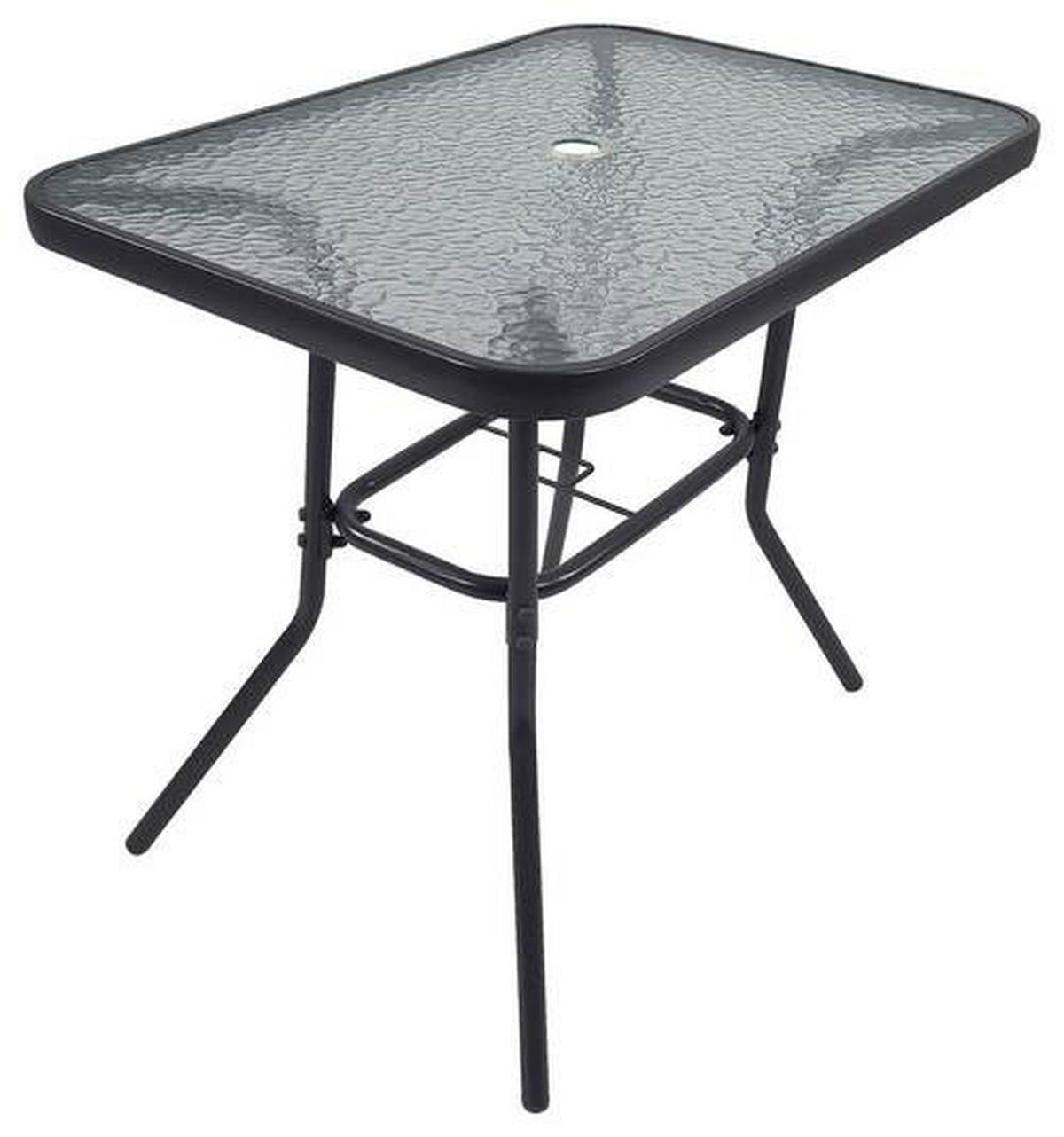 GARTENTISCH 80/55/70 cm Metall, Glas Anthrazit rechteckig  - Anthrazit, Basics, Glas/Metall (80/55/70cm) - Gardenson