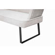SITZBANK 205/91/66 cm Webstoff Schwarz, Hellgrau  - Hellgrau/Schwarz, Design, Textil/Metall (205/91/66cm) - Novel
