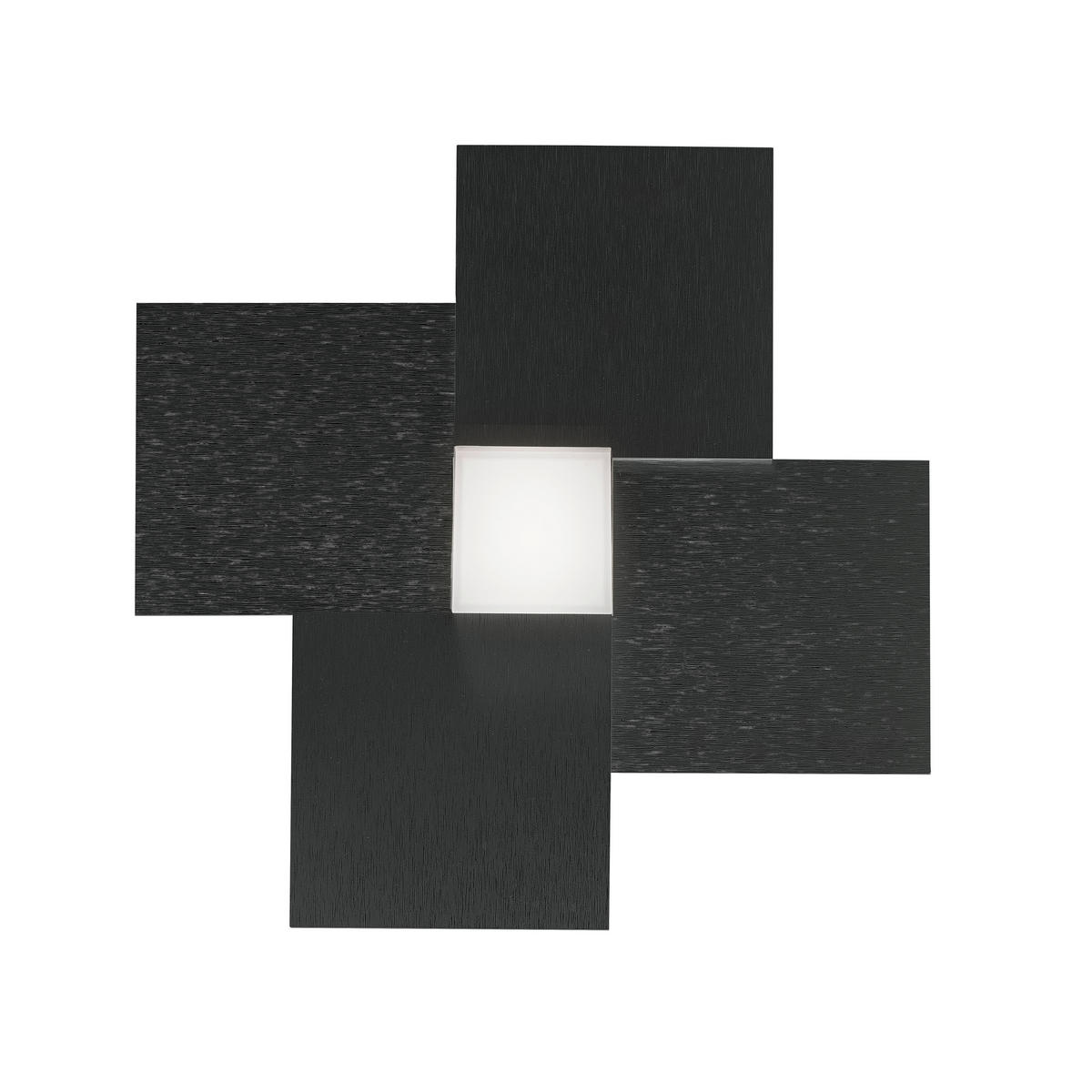 LED-WANDLEUCHTE Creo 28/6,5/28 cm  - Schwarz/Weiß, Design, Kunststoff/Metall (28/6,5/28cm) - Grossmann
