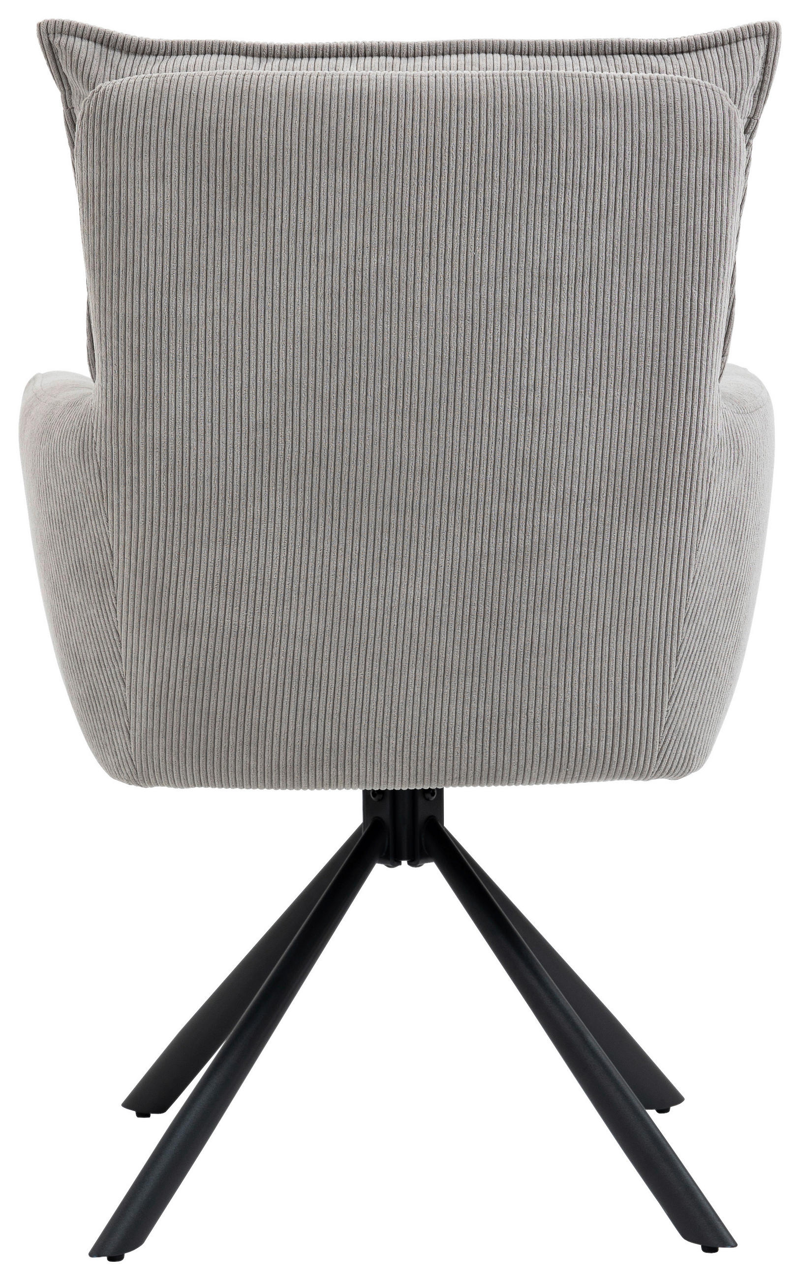 ARMLEHNSTUHL  in Eisen Cord  - Taupe/Schwarz, Design, Textil/Metall (60/95/67cm) - Novel