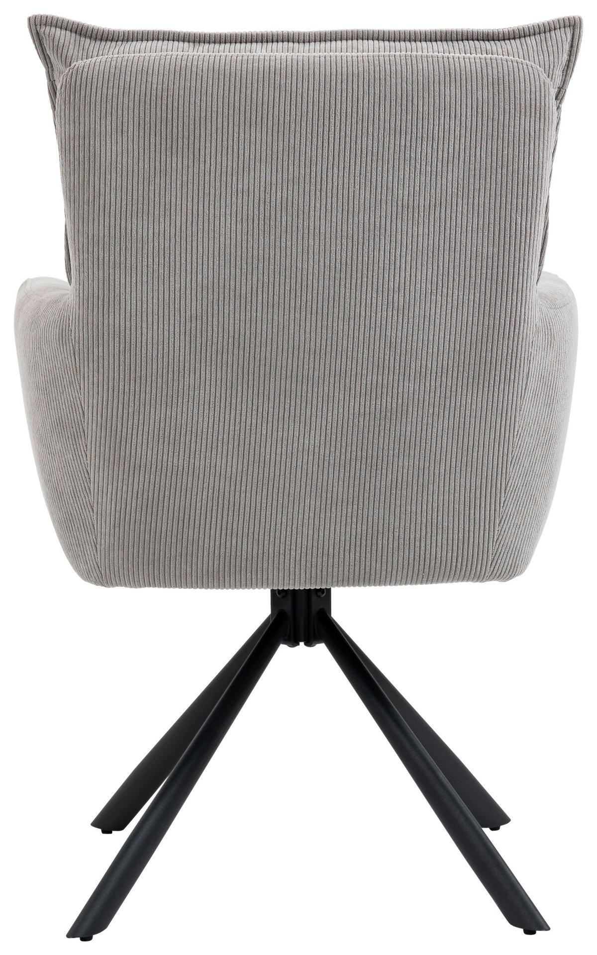 ARMLEHNSTUHL  in Eisen Cord  - Taupe/Schwarz, Design, Textil/Metall (60/95/67cm) - Novel