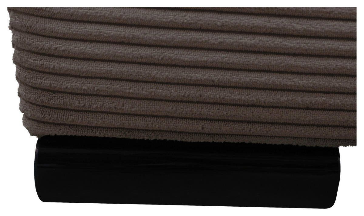 SCHLAFSOFA  in Cord Braun  - Schwarz/Braun, Design, Kunststoff/Textil (154/93/85cm) - MID.YOU