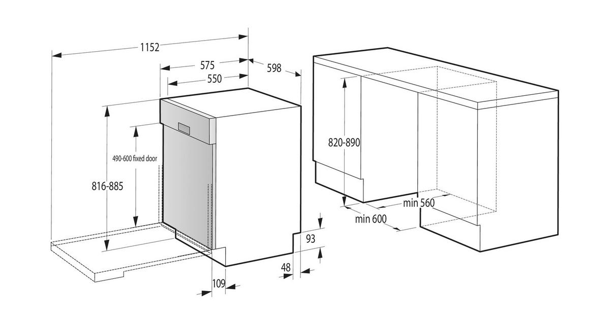 GESCHIRRSPÜLER GI642E90X  - Edelstahlfarben, Basics, Metall (59,8/81,5/55,5cm) - Gorenje