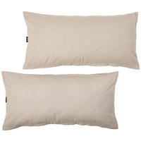 KISSENHÜLLEN-SET Flanell 40/80 cm  - Taupe, Basics, Textil (40/80cm) - Novel