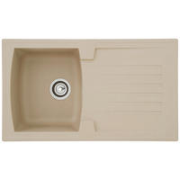 SPÜLE 1712BOSTON86X50B  - Beige, Trend, Glas/Kunststoff (86/20/50cm) - Respekta