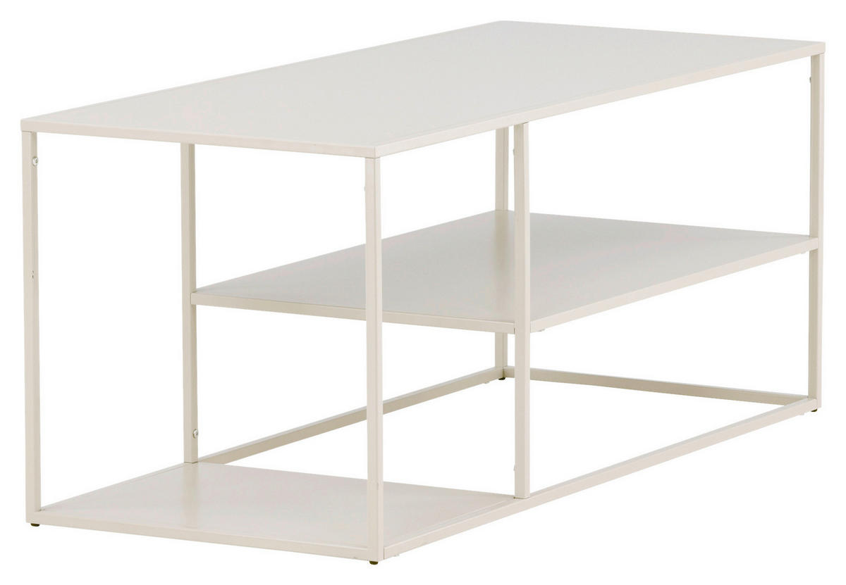 COUCHTISCH in Metall 120/50/50 cm  - Beige, Design, Metall (120/50/50cm) - Livetastic