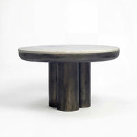 KONFERENČNÍ STOLEK, černá, kov, kámen, 60/60/35 cm - černá, Design, kov/kámen (60/60/35cm) - Livetastic