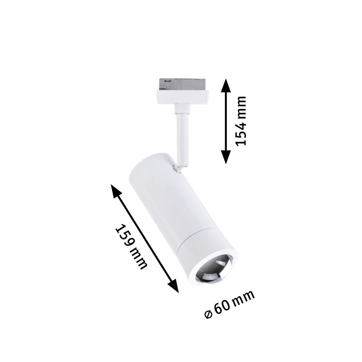 SCHIENENSYSTEM-STRAHLER URail Tarie 15,9/16,05 cm  - Weiß, Basics, Kunststoff (15,9/16,05cm) - Paulmann