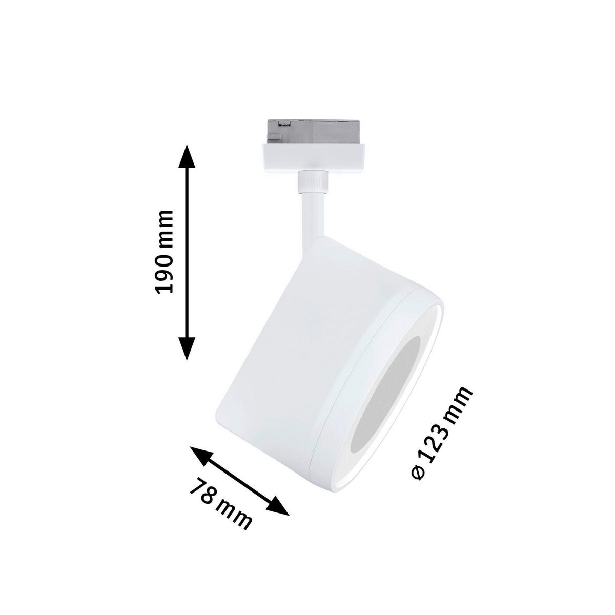 SCHIENENSYSTEM-STRAHLER - Basics (12,3/19,1/7,8cm) - Paulmann