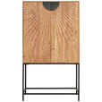 HIGHBOARD  in 90/160/42 cm  - Schwarz/Akaziefarben, Trend, Holz/Metall (90/160/42cm) - Ambia Home