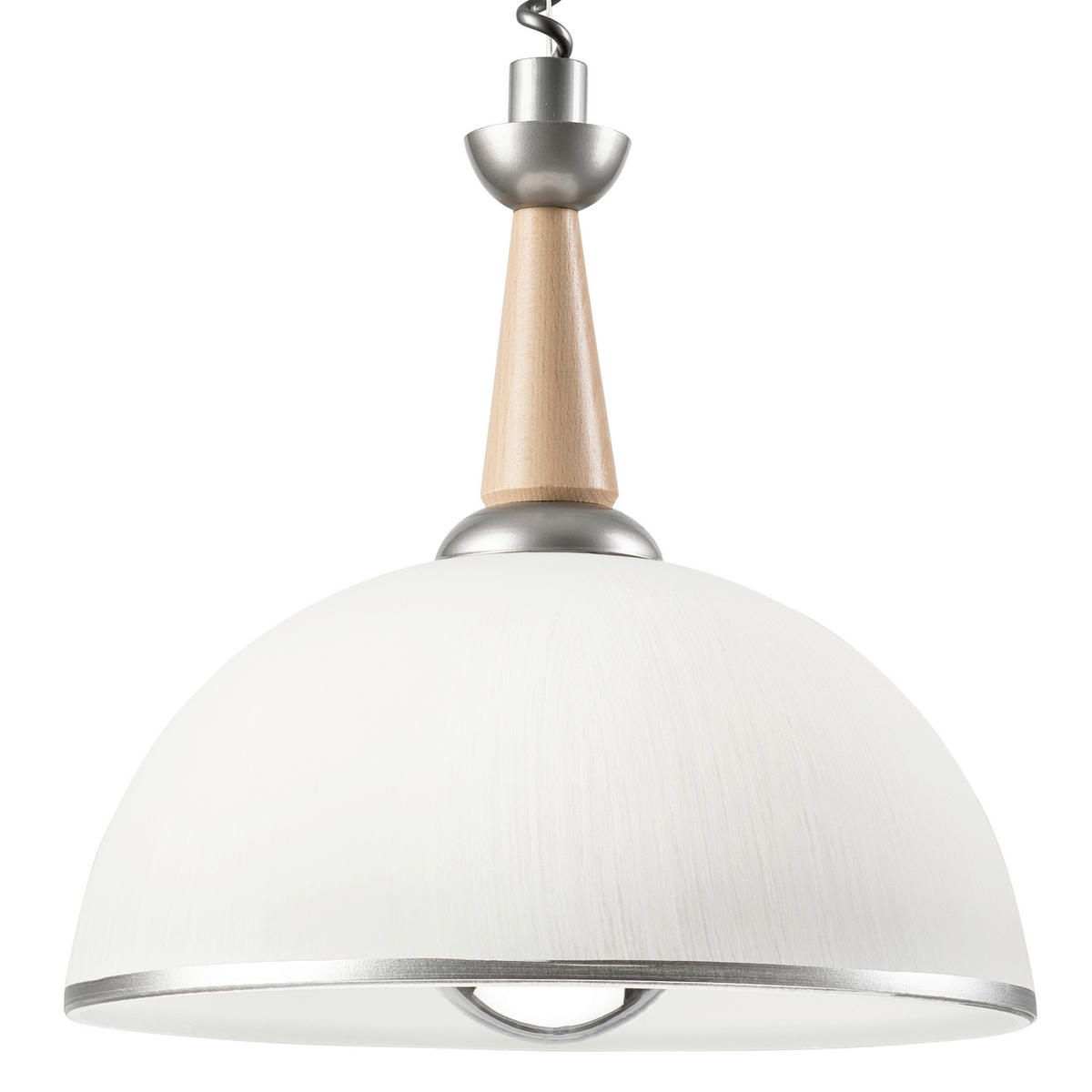 KRONLEUCHTER 30/64 cm   - Silberfarben/Buchefarben, KONVENTIONELL, Glas/Holz (30/64cm)