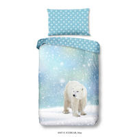 BETTWÄSCHE Good Morning Biber 140/200 cm  - Blau/Hellblau, Trend, Textil (140/200cm)