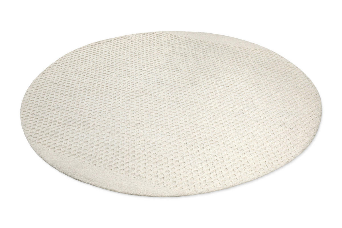WEBTEPPICH Wohnzimmer 200 cm Hamptons Thirtyeight Creme rund  - Creme, Design, Textil (200cm) - WECON HOME