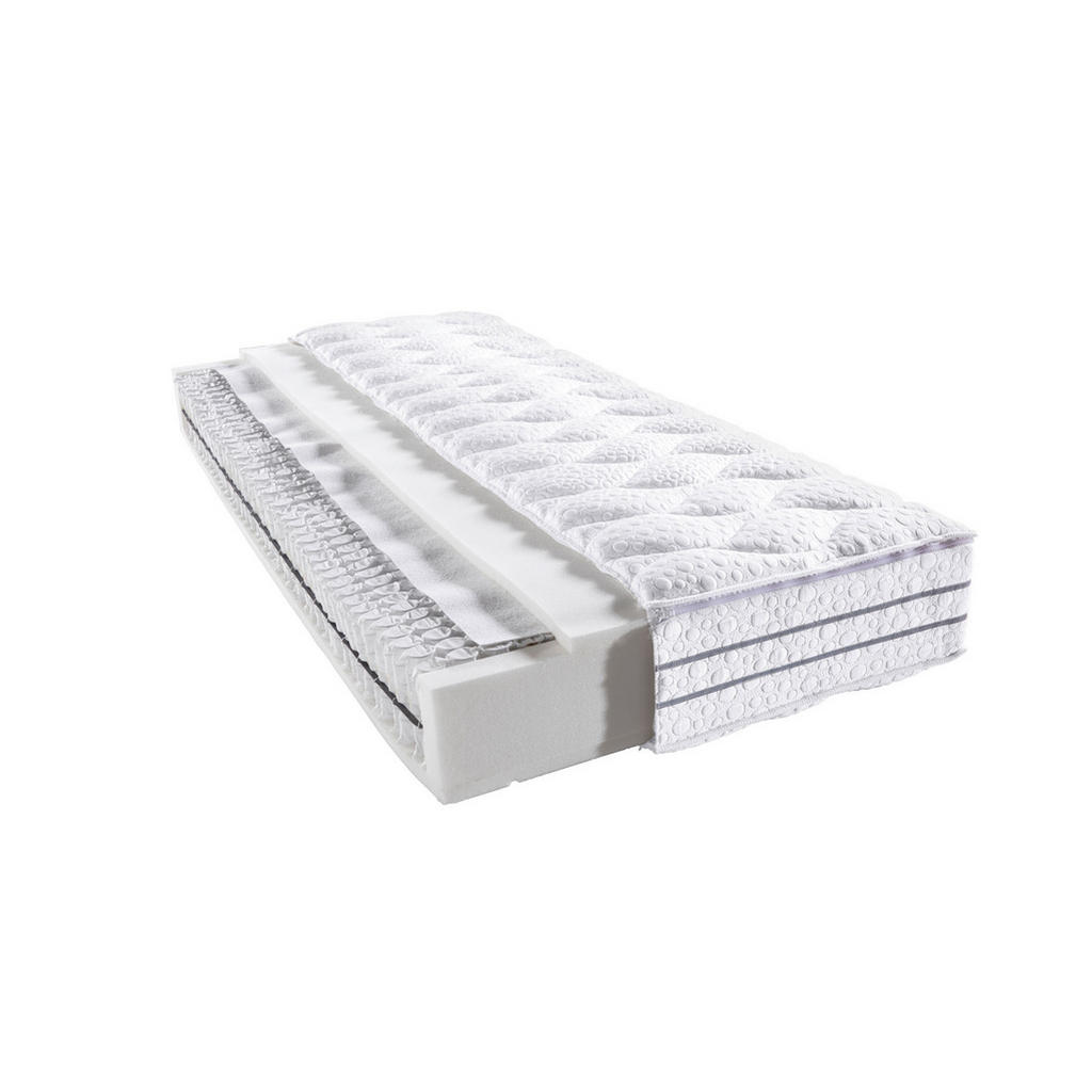 Thumbnail - FAN Taschenfederkernmatratze, Weiß, Textil, H2, rechteckig, 90x200 cm, Textiles Vertrauen - Oeko-Tex®, Härtegradauswahl,...