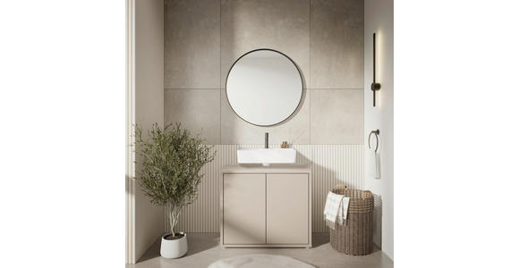 WASCHTISCHUNTERSCHRANK  - Taupe/Grau, MODERN, Holzwerkstoff/Kunststoff (74,5/63,9/34,9cm) - Xora