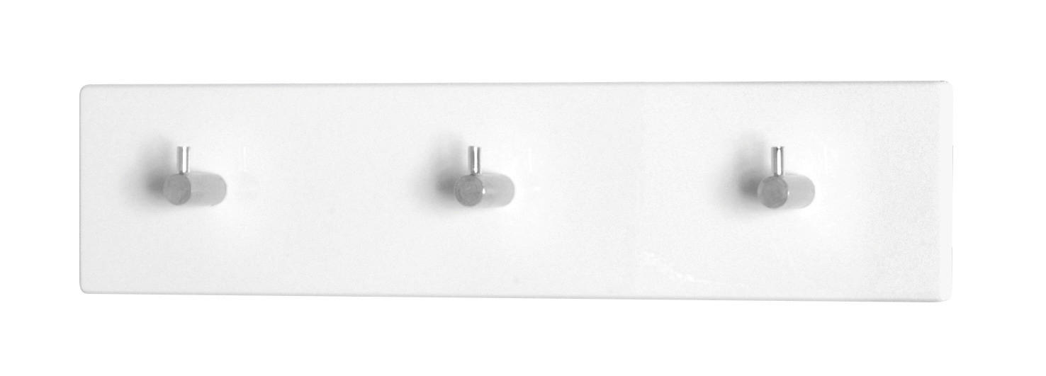 STENSKI OBEŠALNIK - barve kroma/bela, Basics, kovina/leseni material (34/5/8cm) - Boxxx