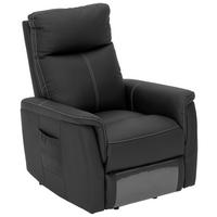 FERNSEHSESSEL in Lederlook Schwarz  - Weiss/Schwarz, Design, Leder/Kunststoff (78/108/91cm) - MID.YOU