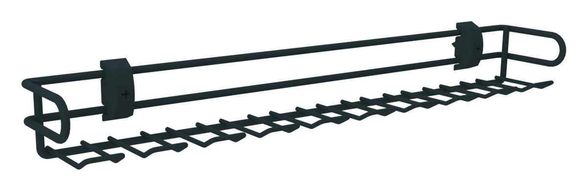 DRŽAČ ZA KRAVATE antracit   46,5/6,7/8,6 cm    - antracit, Moderno, metal (46,5/6,7/8,6cm) - Hom`in