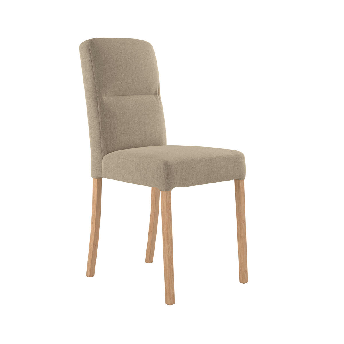 STUHL - Eichefarben/Beige, KONVENTIONELL, Holz/Textil (43/91/58cm) - Livetastic