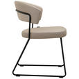 STUHL - Taupe/Schwarz, Design, Textil/Metall (56,5/77/58cm) - Novel