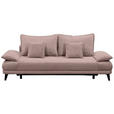 SCHLAFSOFA Cord Rosa  - Schwarz/Rosa, KONVENTIONELL, Kunststoff/Textil (246/90/105cm) - Carryhome