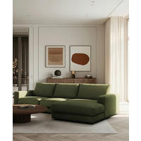 ECKSOFA VIGO Grün  - Schwarz/Grün, Design, Textil (303/172cm) - MID.YOU