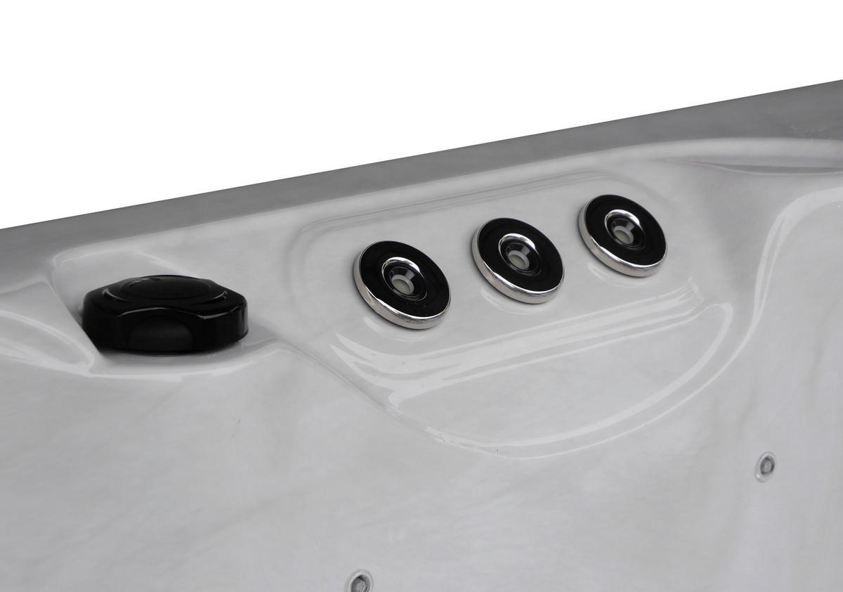 WHIRLPOOL Capri  - Grauweiß, KONVENTIONELL, Kunststoff (210/160/90cm) - Sanotechnik