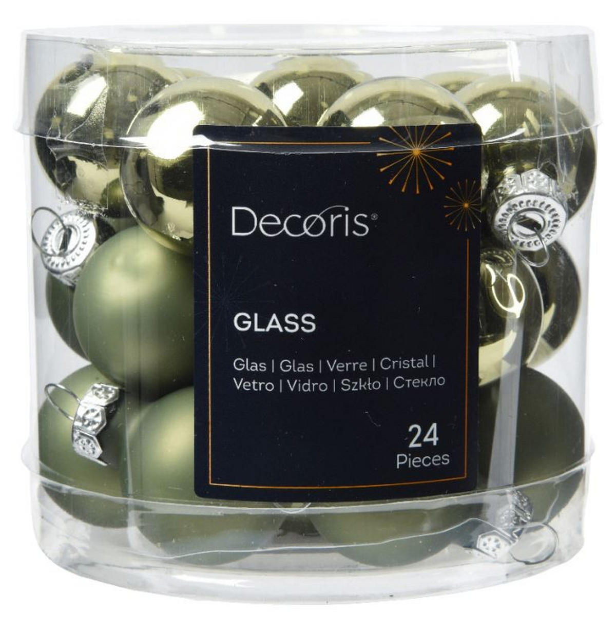 CHRISTBAUMKUGEL-SET 2,50 cm 24-teilig  - KONVENTIONELL, Glas (2,50cm)