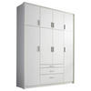 DREHTÜRENSCHRANK in Weiss  - Weiss/Silberfarben, Design, Holzwerkstoff/Kunststoff (185/231/56cm) - Rauch Möbel