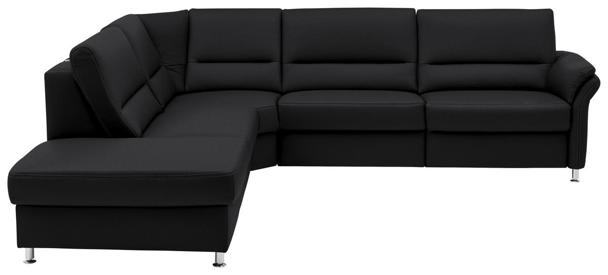 ECKSOFA in Echtleder Anthrazit  - Anthrazit/Beige, Design, Leder/Metall (249/288cm) - Beldomo Premium